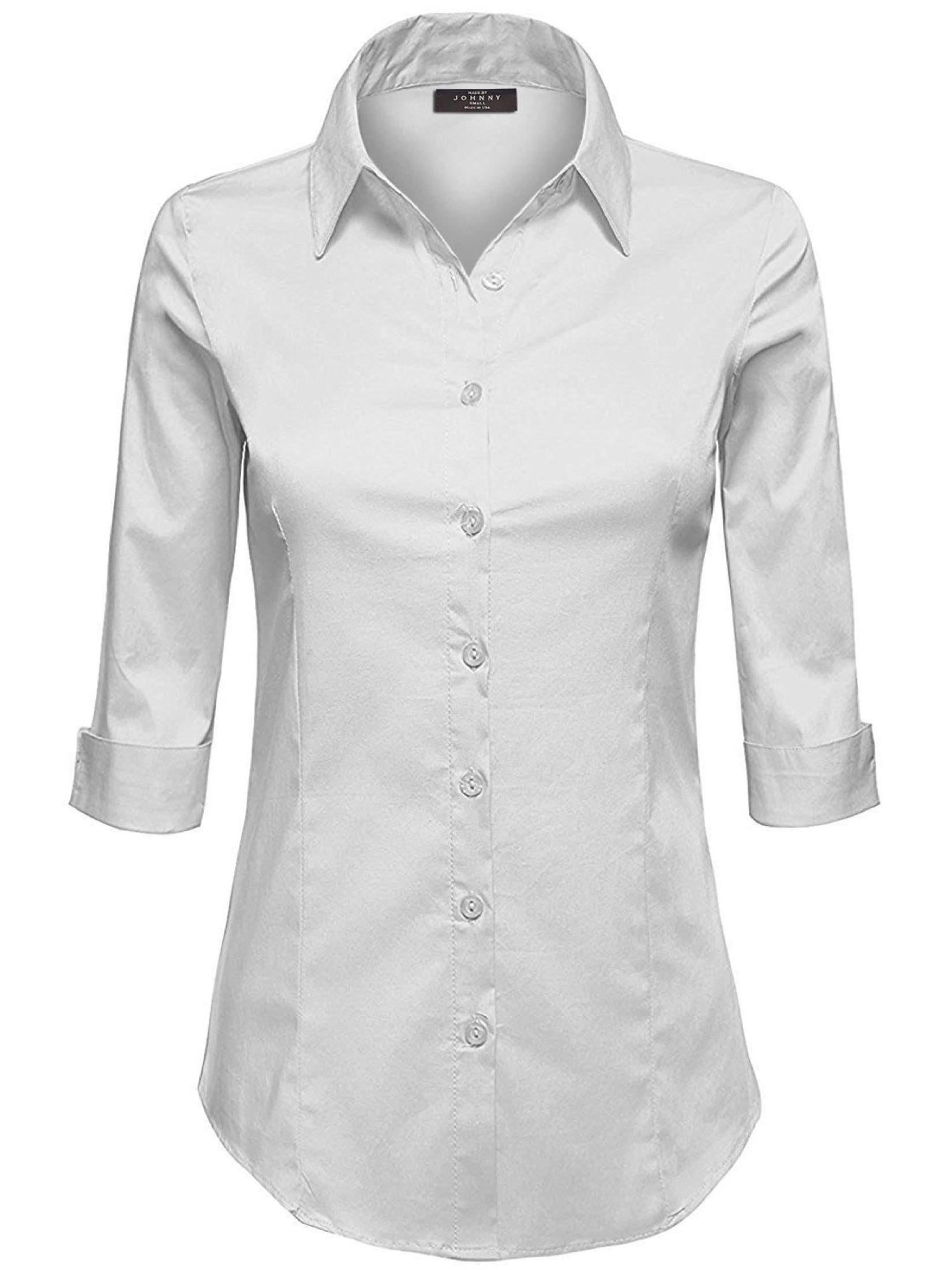 Women's White Button Down Shirts